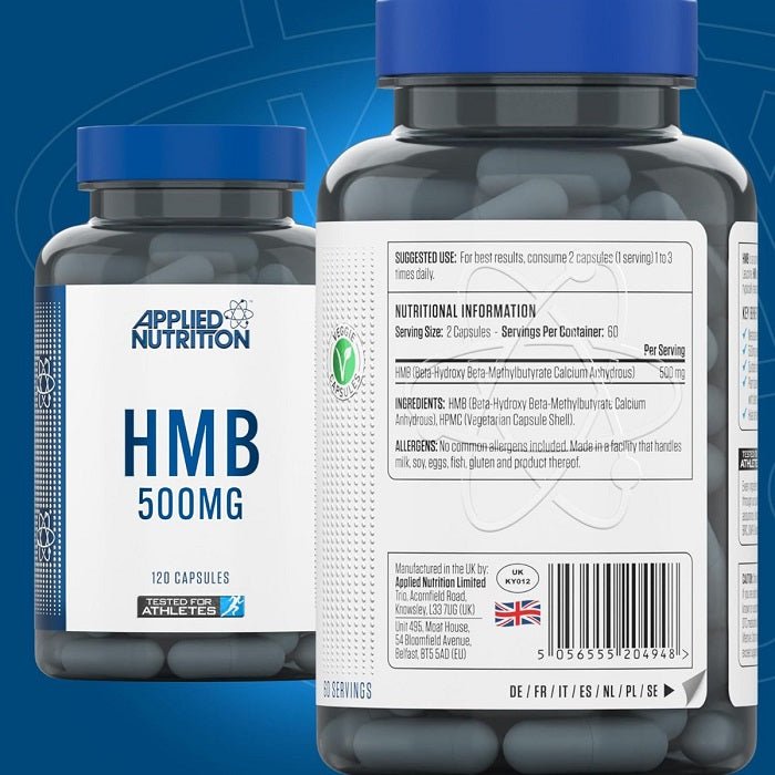 APPLIED NUTRITION HMB 500MG 120 CAPSULES - Bay Supplements - BCAA'S - Amino Acids/BCAA - Muscle Growth