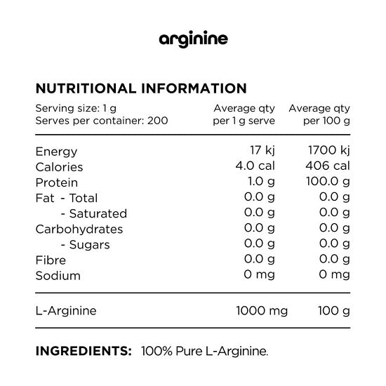 SWITCH NUTRITION ESSENTIALS PURE L-ARGININE 200G