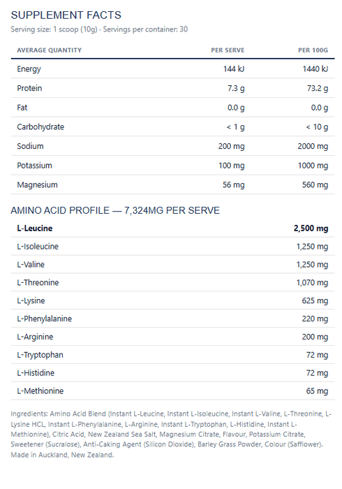 ATHLETECH ESSENTIAL AMINO ACIDS 300G - Bay Supplements - BCAA'S - Amino Acids/BCAA