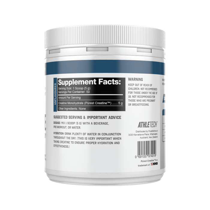 ATHLETECH PUREST CREATINE MONOHYDRATE 250G - Bay Supplements
