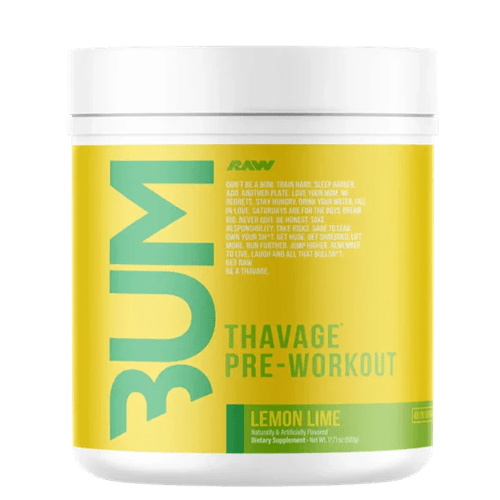 CBUM RAW THAVAGE PRE-WORKOUT - 40 SERVES - Bay Supplements - Pre-workout - Lemon Lime - Endurance - Nootropics