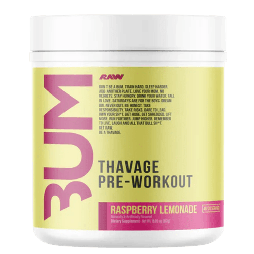 CBUM RAW THAVAGE PRE-WORKOUT - 40 SERVES - Bay Supplements - Pre-workout - Raspberry Lemonade - Endurance - Nootropics