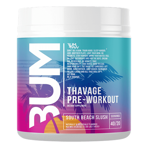 CBUM RAW THAVAGE PRE-WORKOUT - 40 SERVES - Bay Supplements - Pre-workout - South Beach Slush - Endurance - Nootropics