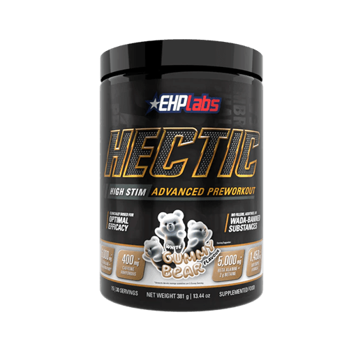 EHP LABS HECTIC PRE-WORKOUT - 30 SERVES - Bay Supplements - Pre-workout - White Gummy Bear - Endurance - Nootropics