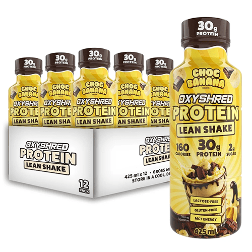 EHP LABS OXYSHRED PROTEIN LEAN SHAKE RTD - 12 PACK - Bay Supplements - RTDs - Choc Banana - Snacks & RTD's