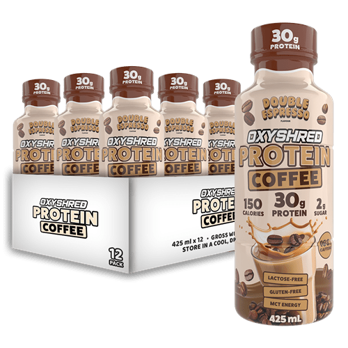 EHP LABS OXYSHRED PROTEIN LEAN SHAKE RTD - 12 PACK - Bay Supplements - RTDs - Double Espresso - Snacks & RTD's