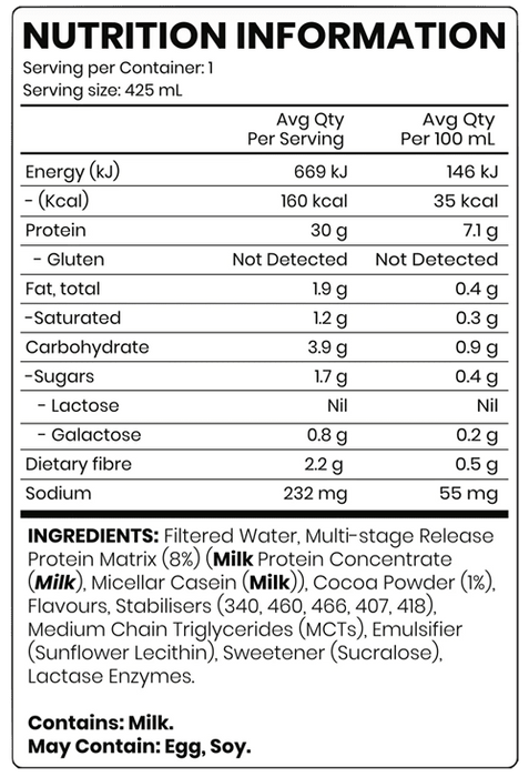 EHP LABS OXYSHRED PROTEIN LEAN SHAKE RTD - 12 PACK - Bay Supplements - RTDs - Snacks & RTD's