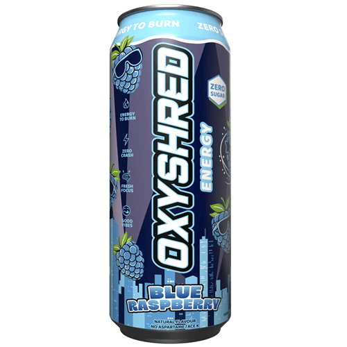 EHP LABS OXYSHRED ULTRA ENERGY 500ML RTDS - SINGLE - Bay Supplements - RTDs - Blue Raspberry - Pre-workout - Snacks & RTD's