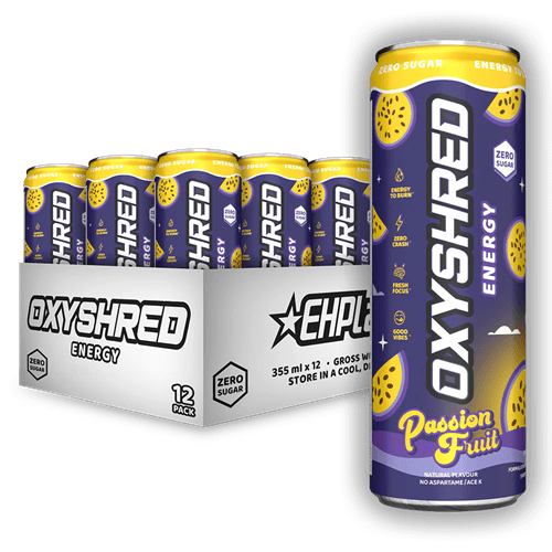 EHP LABS OXYSHRED ULTRA ENERGY RTD - 12 PACK - Bay Supplements - RTDs - Passionfruit - rtds - Snacks & RTD's