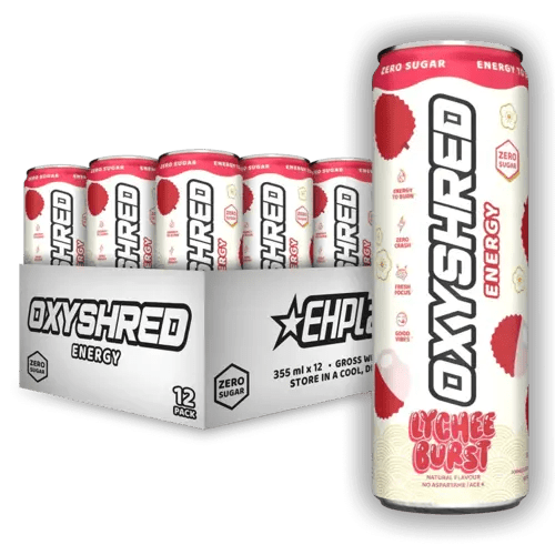 EHP LABS OXYSHRED ULTRA ENERGY RTD - 12 PACK - Bay Supplements - RTDs - Lychee Burst - rtds - Snacks & RTD's