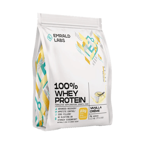 EMRALD LABS 100% WHEY PROTEIN 2.2KG - Bay Supplements - Protein Powder - Vanilla Creme - Whey Protein