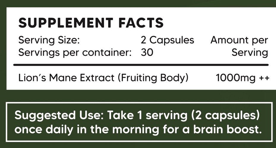FOREST FINDS LIONS MANE 1000MG 60 CAPSULES - Bay Supplements
