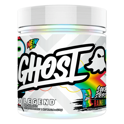 GHOST LEGEND V4 PRE-WORKOUT - 30 SERVES - Bay Supplements - Pre-workout - Sour Strips Rainbow - Endurance - Nootropics