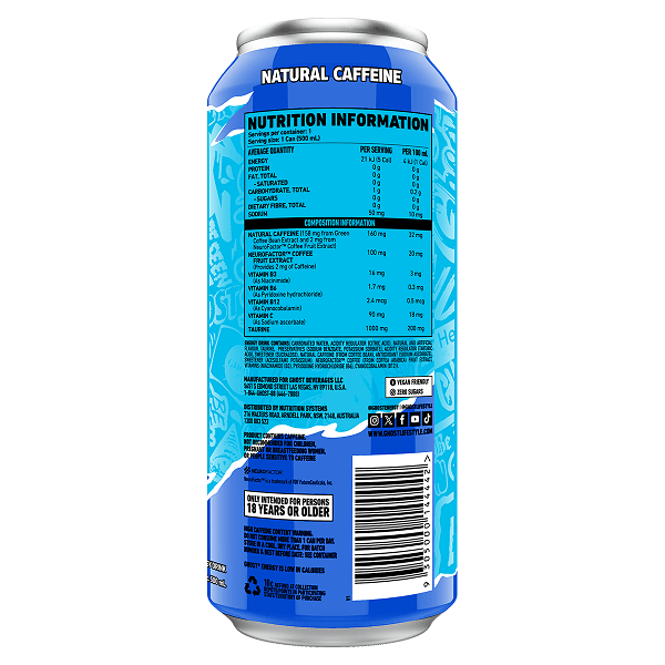 GHOST LIFESTYLE GHOST ENERGY RTD 500ML CAN - SINGLE - Bay Supplements - RTDs - Endurance - Pre-workout