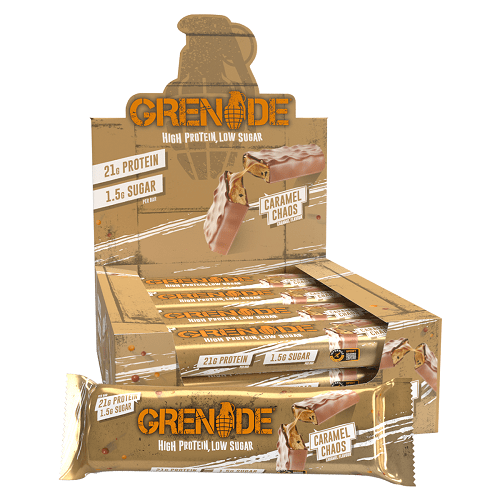 GRENADE PROTEIN BAR - 12 PACK - Bay Supplements - Protein Bars - Caramel Chaos - Protein Bars & Snacks - Snacks & RTD's