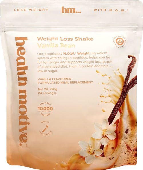 HEALTH MOTIVE WEIGHT LOSS SHAKE - Bay Supplements - Protein Powder - Vanilla Bean - Collagen - Fat Loss Protein