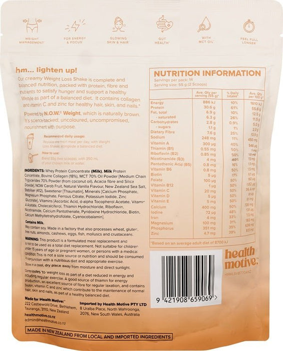 HEALTH MOTIVE WEIGHT LOSS SHAKE - Bay Supplements - Protein Powder - Collagen - Fat Loss Protein