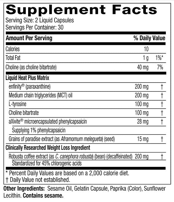 HYDROXYCUT HARDCORE LIQUID HEAT 60 CAPSULES - Bay Supplements - Fat Burners - Fat Burner