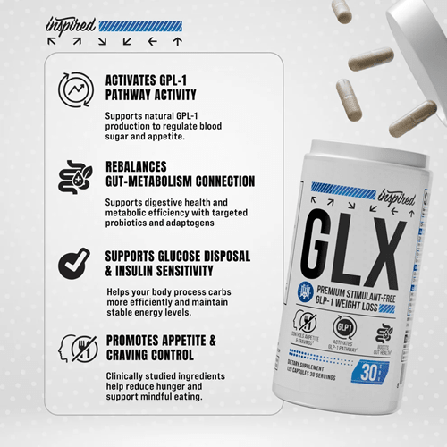 INSPIRED GLX | 4-IN-1 METABOLIC & APPETITE SUPPORT - 120 CAPSULES - Bay Supplements - Fat Burner - Fat Burners - Non Stim
