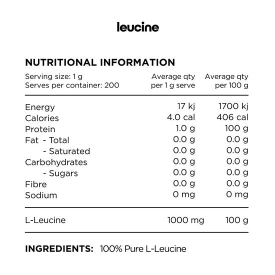 SWITCH NUTRITION 100% PURE L-LEUCINE 200G