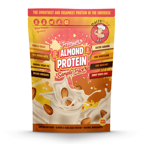 MACRO MIKE PREMIUM ALMOND PROTEIN SAMPLE PACK 8x40G SACHETS - Bay Supplements