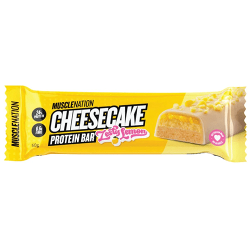 MUSCLE NATION CHEESECAKE PROTEIN BAR - SINGLE - Bay Supplements - Protein Bars - Zesty Lemon - Protein Bars & Snacks