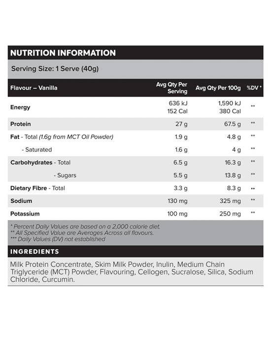 MUSCLE NATION CUSTARD CASEIN PROTEIN - 1KG - Bay Supplements - Protein Powder - Casein Protein - Extended Release Protein