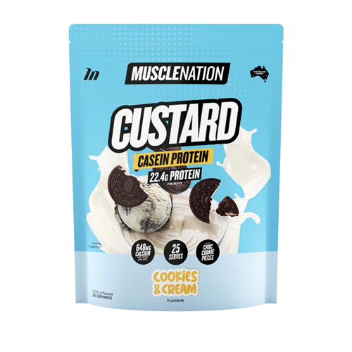 MUSCLE NATION CUSTARD CASEIN PROTEIN - 1KG