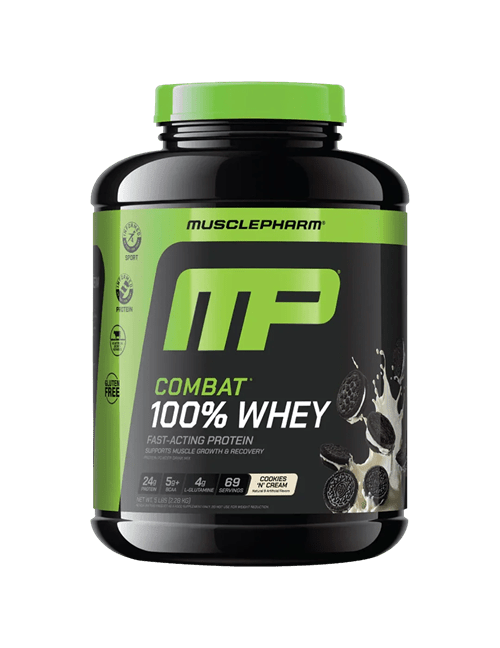 MUSCLEPHARM COMBAT 100% WHEY 5LB - Bay Supplements - Protein powder - Cookies 'N' Cream - Gluten Free Protein - Whey Protein