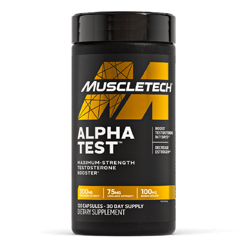 MUSCLETECH ALPHATEST (US VERSION) - 120 CAPSULES - Bay Supplements - Testosterone Booster - Mens Health - Muscle Growth