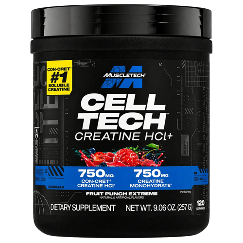 MUSCLETECH CELL-TECH CREATINE HCL+ - 120 SERVES - Bay Supplements - Creatine - Fruit Punch - general health - Muscle Growth
