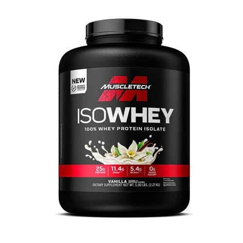 MUSCLETECH ISOWHEY 5LB - Bay Supplements - Protein powder - Vanilla - Lactose Free Protein - Whey Isolate Protein