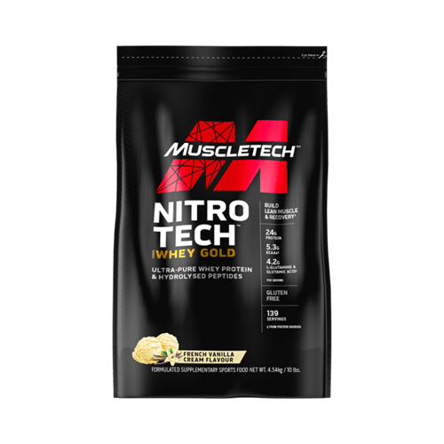 MUSCLETECH NITRO TECH 100% WHEY GOLD 10LB - Bay Supplements - Protein powder - French Vanilla Cream - Whey Protein