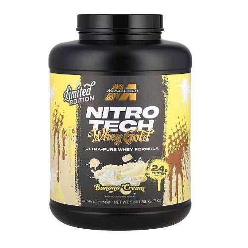 MUSCLETECH NITRO TECH 100% WHEY GOLD 5LB - Bay Supplements - Protein powder - Banana Cream - Whey Protein