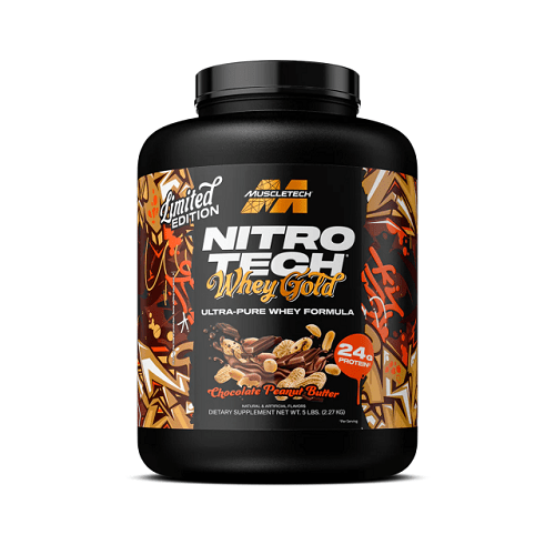 MUSCLETECH NITRO TECH 100% WHEY GOLD 5LB - Bay Supplements - Protein powder - Chocolate Peanut Butter - Whey Protein