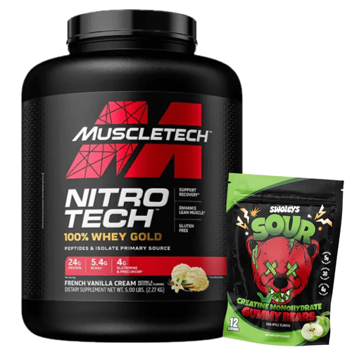MUSCLETECH NITRO TECH 100% WHEY GOLD 5LB + FREE GIFT - Bay Supplements -Protein Powder - Creatine - deals - Gluten Free Protein