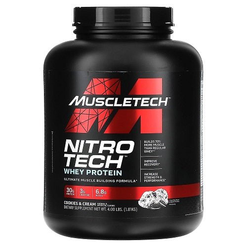 MUSCLETECH NITRO TECH 4LB - Bay Supplements - Protein powder - Cookie & Creme - Whey Protein