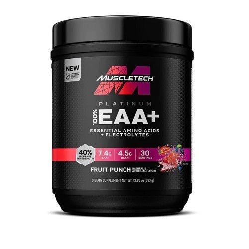 MUSCLETECH PLATINUM EAA 30 SERVES - Bay Supplements - BCAA'S - Fruit Punch - Amino Acids/BCAA - Electrolytes