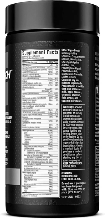 MUSCLETECH PLATINUM MULTI VITAMIN - 180 TABLETS - Bay Supplements - General Health - Vitamins & Minerals