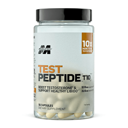 MUSCLETECH TEST PEPTIDE T10 TESTOSTERONE FORMULA - 56 CAPSULES - Bay Supplements - Testosterone Booster - Mens Health - Muscle Growth