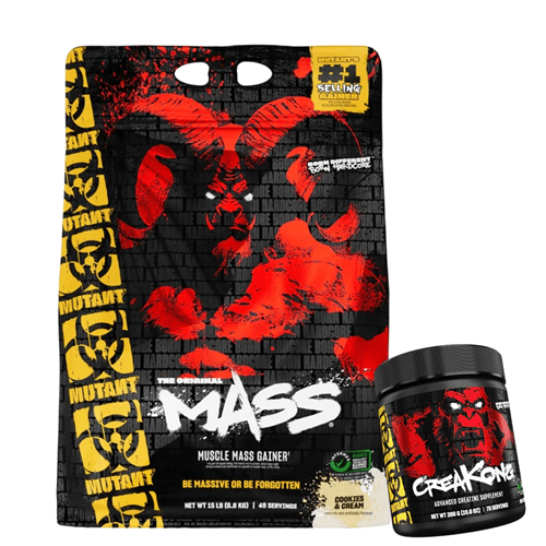 MUTANT MASS 15LB + CREATINE 300G COMBO - Bay Supplements - Mass Gainer - Creatine - deals