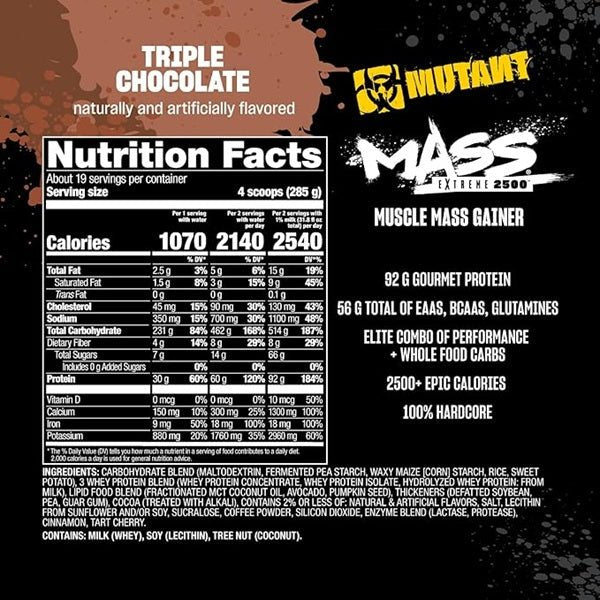 MUTANT MASS EXTREME 2500 12LB - Bay Supplements