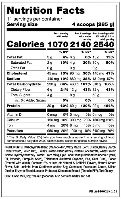 MUTANT MASS EXTREME 2500 6LB - Bay Supplements