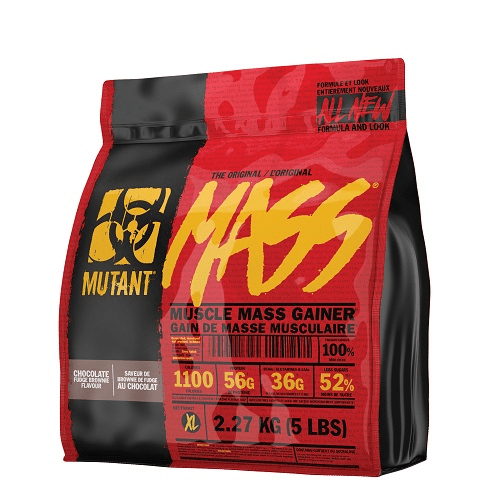 MUTANT MASS - NEW & IMPROVED 5LB - Bay Supplements - Mass Gainer - Chocolate Fudge Brownie - Protein powder