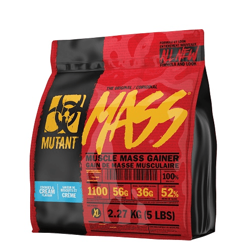 MUTANT MASS - NEW & IMPROVED 5LB - Bay Supplements - Mass Gainer - Cookies & Cream - Protein powder