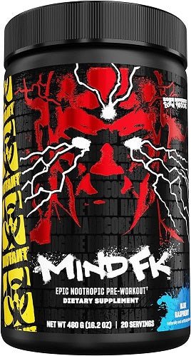 MUTANT MIND FK PRE-WORKOUT 460G - Bay Supplements Pre-workout - Blue Raspberry - Endurance - Nootropics