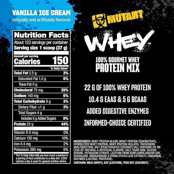 MUTANT WHEY 5LB - Bay Supplements - Protein powder - Whey Protein