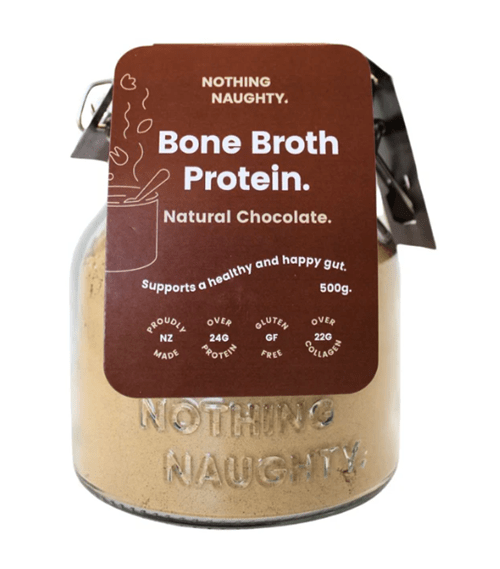 NOTHING NAUGHTY BONE BROTH PROTEIN POWDER 500G - Bay Supplements