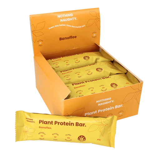 NOTHING NAUGHTY PLANT PROTEIN BARS - BOX OF 12 - Bay Supplements