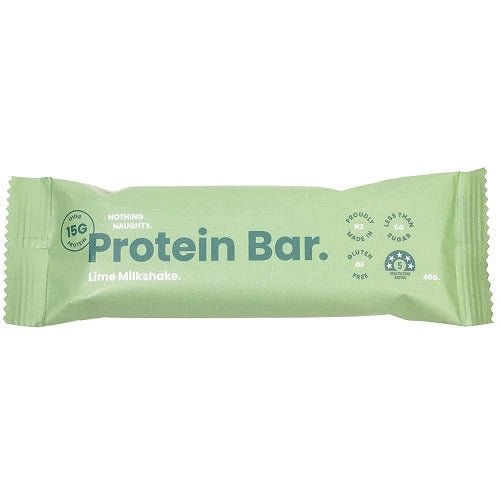 NOTHING NAUGHTY PROTEIN BAR - SINGLE - Bay Supplements - Protein Bars - Lime Milkshake - Snacks & RTD's